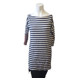 One Teaspoon xsmall NWT London stripe dress  blue tan brown